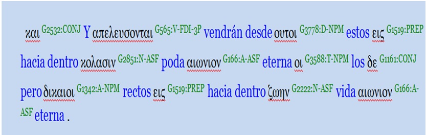 diccionario interlineal